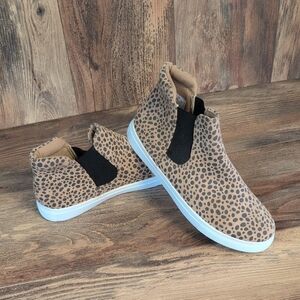 ZGR Leopard Print Slip-On Ankle Boots 11